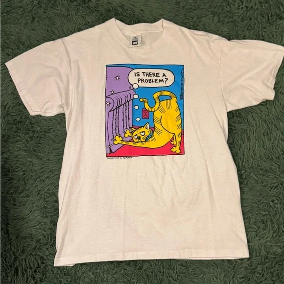 Lee White Tee with Cartoon Graphic - Picture 1 of 4